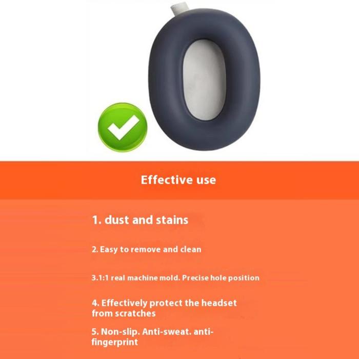 Bild 3, Öronkuddar För Sony WH-1000XM6 Silikon Svart