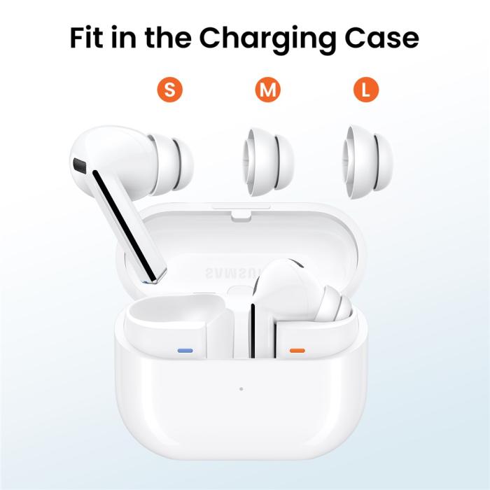 Bild 4, AHASTYLE 3-PACK Öronpluggar För Galaxy Buds 3 Pro Vit