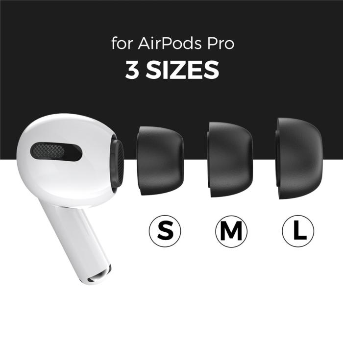 Bild 6, AHASTYLE 3-PACK AirPods Pro 2/1 Öronpluggar Silikon Svart