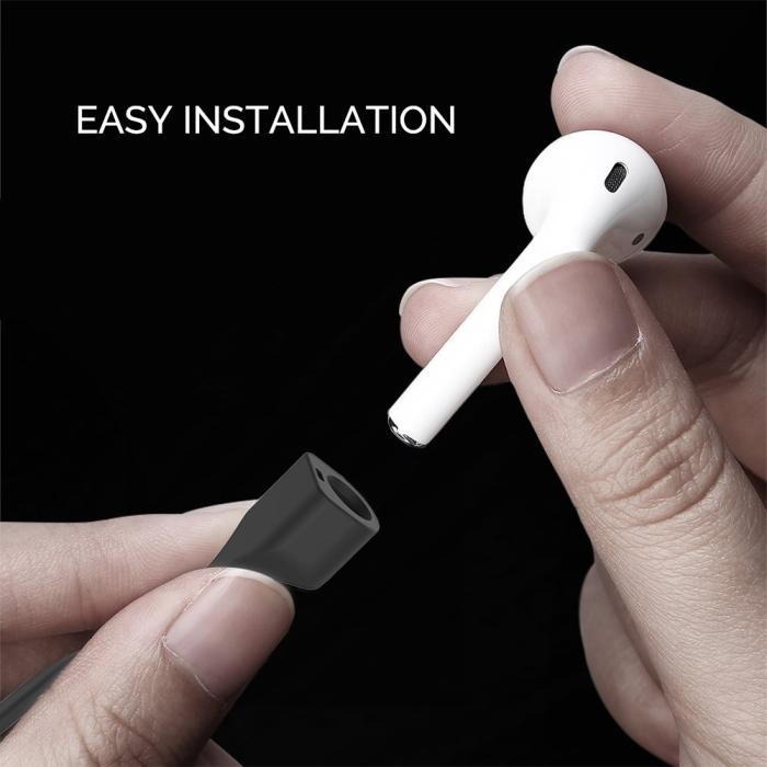 Bild 6, AHASTYLE AirPods Strap Halsrem Silikon Svart