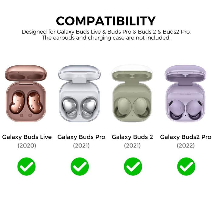 Bild 6, AHASTYLE Galaxy Buds 2/Pro/Live Skal Diamond Transparent