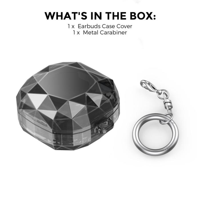 Bild 2, AHASTYLE Galaxy Buds 2/Pro/Live Skal Diamond Svart