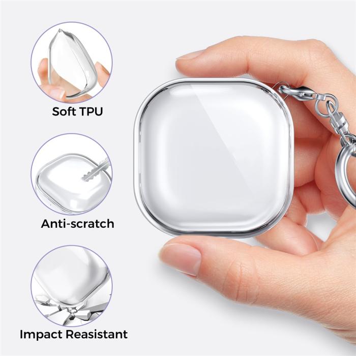 Bild 4, AHASTYLE Galaxy Buds 2/2 Pro/Pro/Live Skal TPU Transparent