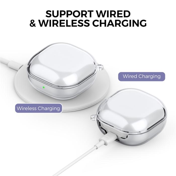 Bild 3, AHASTYLE Galaxy Buds 2/2 Pro/Pro/Live Skal TPU Svart