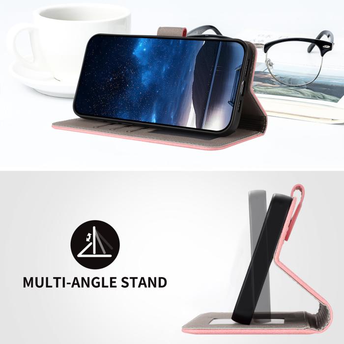 Bild 4, Samsung Galaxy S26 Ultra Fodral Solid Läder Rosa