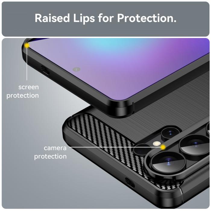 Bild 5, Samsung Galaxy S26 Ultra Skal Borstad Stål Textur Svart