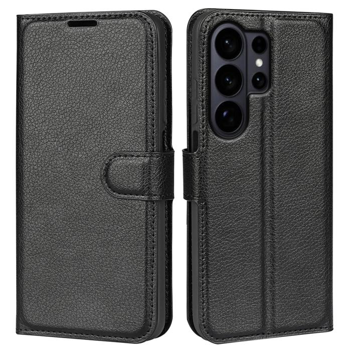 Bild 4, Samsung Galaxy S26 Ultra Fodral Litchi Läder Svart