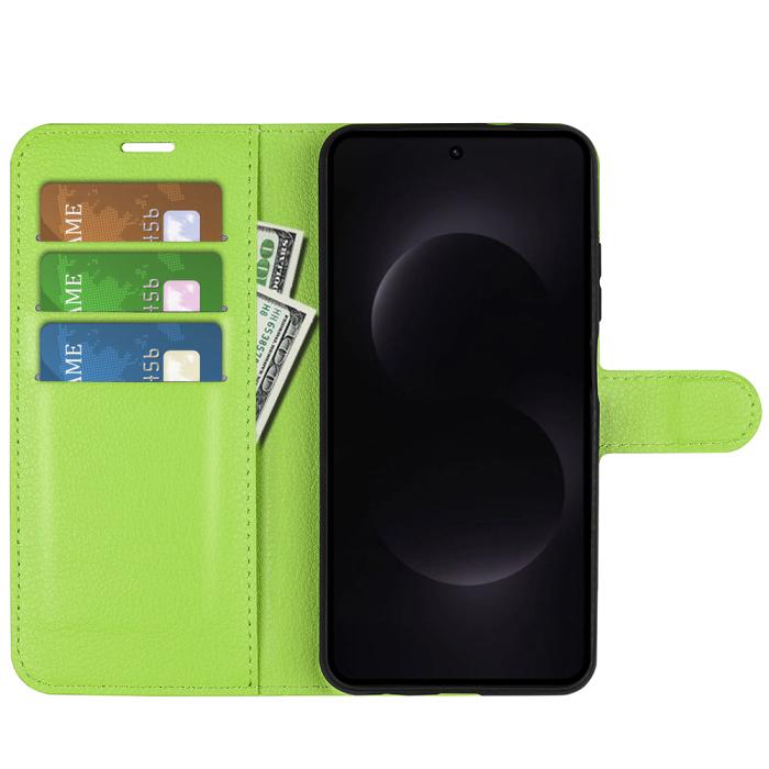 Bild 5, Samsung Galaxy S26 Ultra Fodral Litchi Läder Grön
