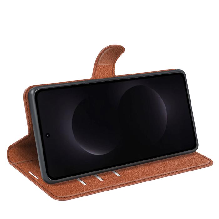 Bild 6, Samsung Galaxy S26 Ultra Fodral Litchi Läder Brun