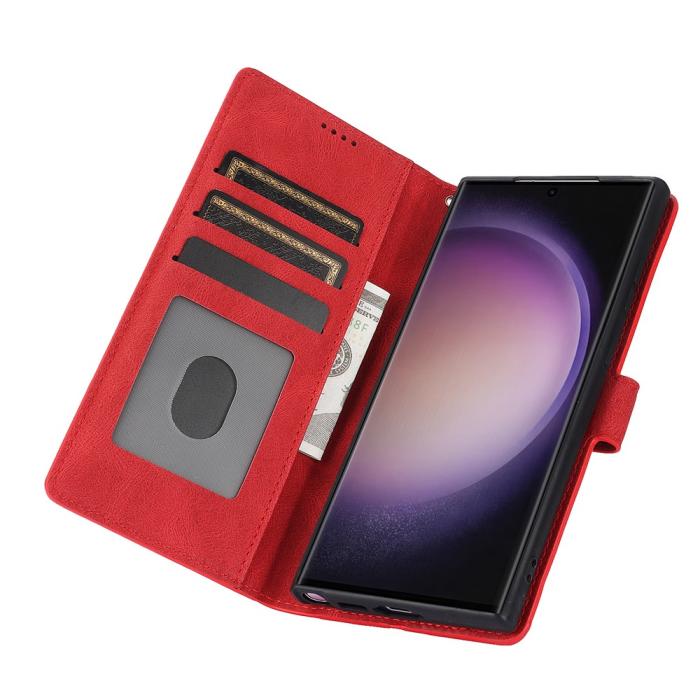 Bild 2, Samsung Galaxy S26 Ultra Fodral Läder Röd