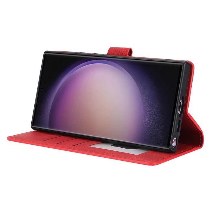 Bild 4, Samsung Galaxy S26 Ultra Fodral Läder Röd