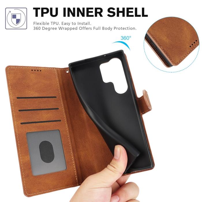 Bild 5, Samsung Galaxy S26 Ultra Fodral Läder Brun