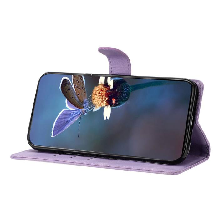 Bild 3, Samsung Galaxy S26 Ultra Fodral Med Blommigt Tryck Läder Lila