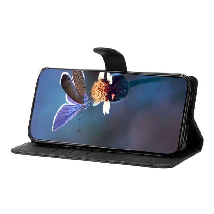 Bild 3, Samsung Galaxy S26 Ultra Fodral Med Blommigt Tryck Läder Svart