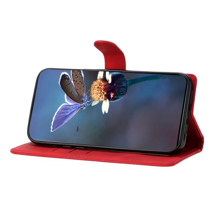 Bild 3, Samsung Galaxy S26 Ultra Fodral Med Blommigt Tryck Läder Röd