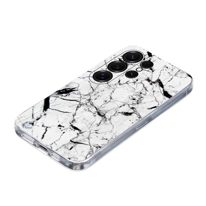 Bild 3, Samsung Galaxy S26 Ultra Skal Marmor TPU Vit