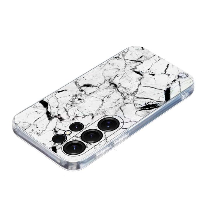 Bild 4, Samsung Galaxy S26 Ultra Skal Marmor TPU Vit