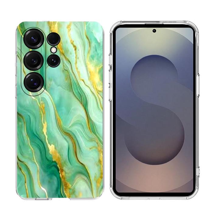 Bild 2, Samsung Galaxy S26 Ultra Skal Marmor TPU Grön