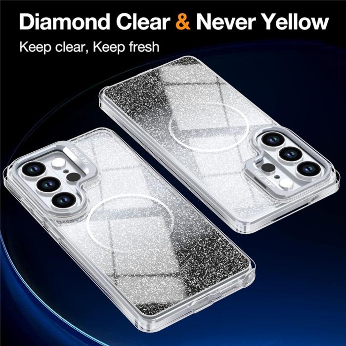 Bild 2, Samsung Galaxy S26 Ultra Skal MagSafe Gradient Glitter Svart