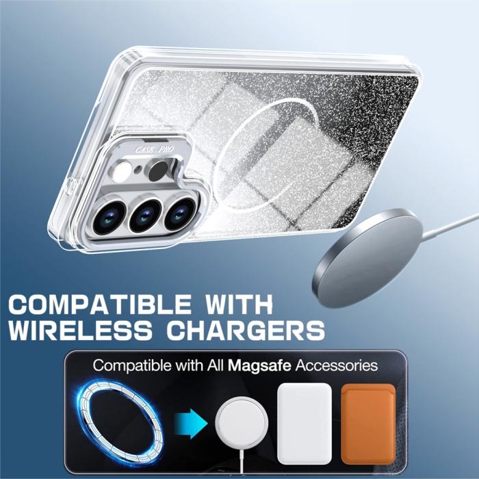 Bild 3, Samsung Galaxy S26 Ultra Skal MagSafe Gradient Glitter Svart