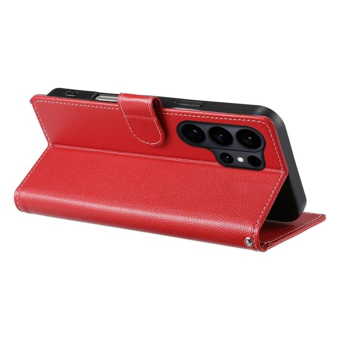 Bild 3, Samsung Galaxy S26 Ultra Plånboksfodral Läder Röd