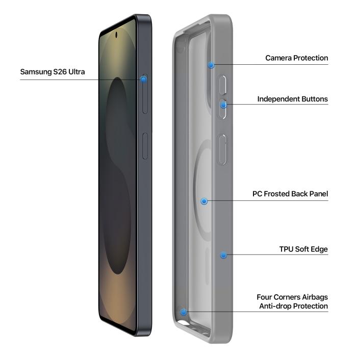Bild 4, DUX DUCIS Galaxy S26 Ultra Skal MagSafe Yind Series Grå