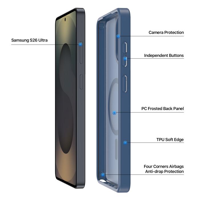 Bild 4, DUX DUCIS Galaxy S26 Ultra Skal MagSafe Yind Series Blå