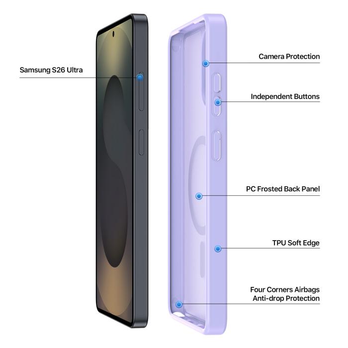 Bild 4, DUX DUCIS Galaxy S26 Ultra Skal MagSafe Yind Series Lila