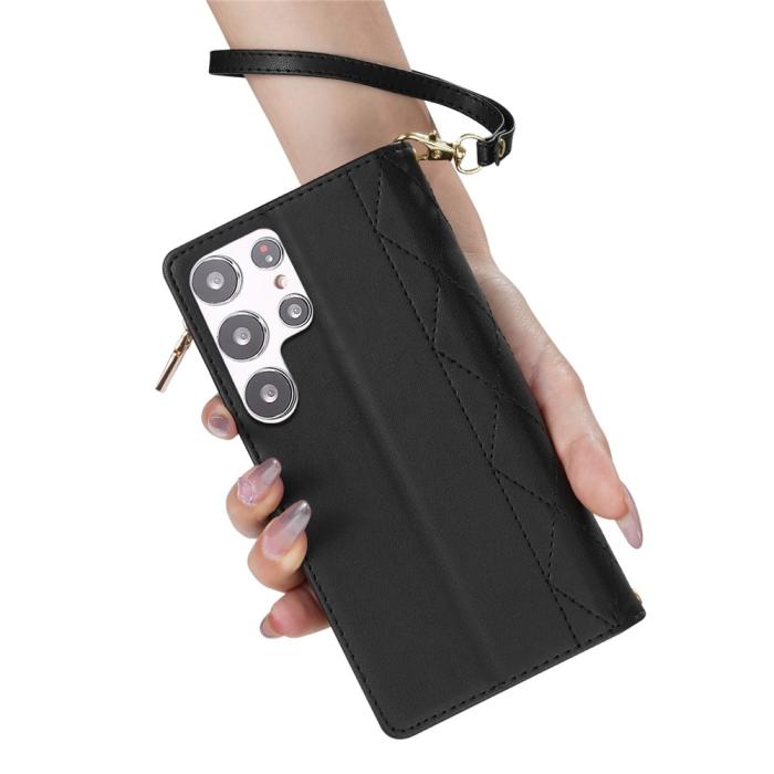 Bild 5, Samsung Galaxy S26 Ultra Fodral Rhombus Läder Svart