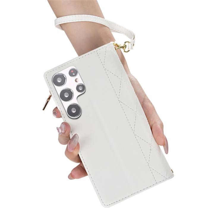 Bild 5, Samsung Galaxy S26 Ultra Fodral Rhombus Läder Vit