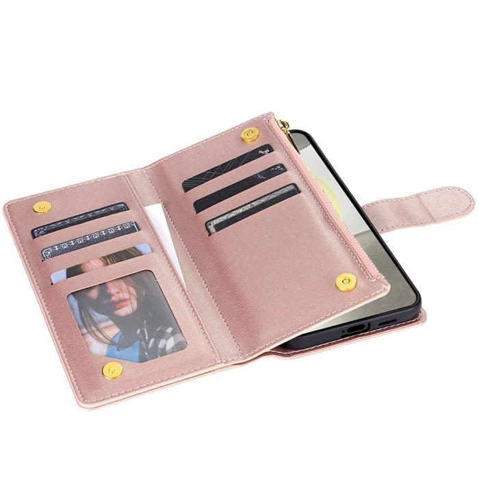 Bild 3, Samsung Galaxy S26 Ultra Fodral Rhombus Läder Roséguld