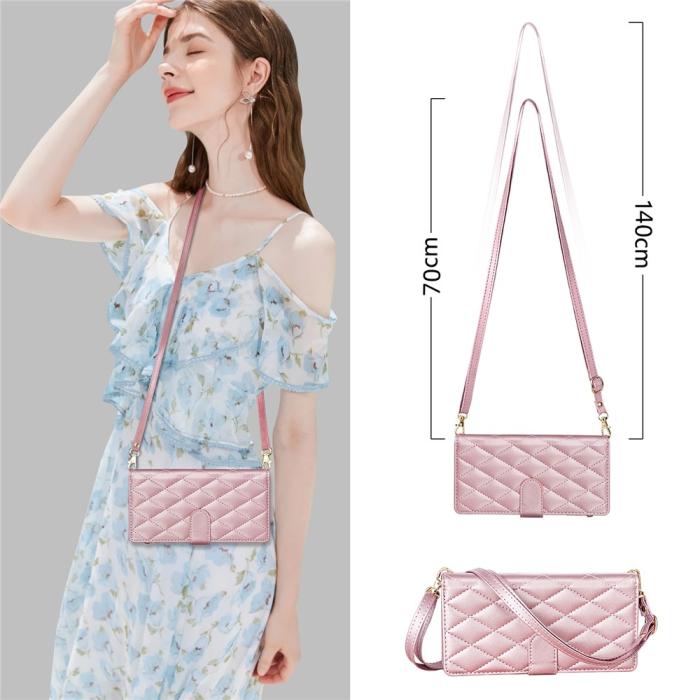 Bild 6, Samsung Galaxy S26 Ultra Fodral Rhombus Läder Roséguld