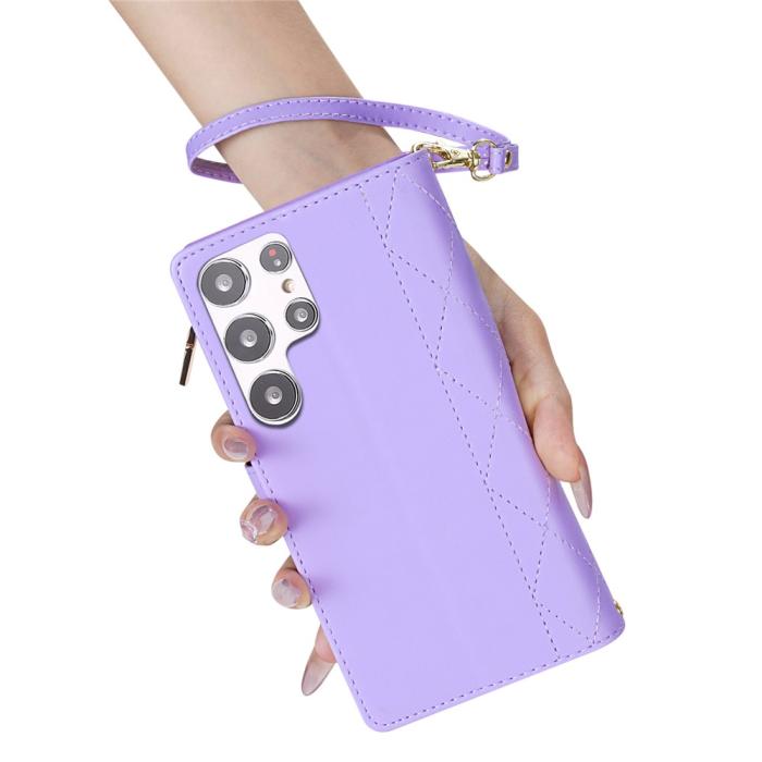 Bild 5, Samsung Galaxy S26 Ultra Fodral Rhombus Läder Lila