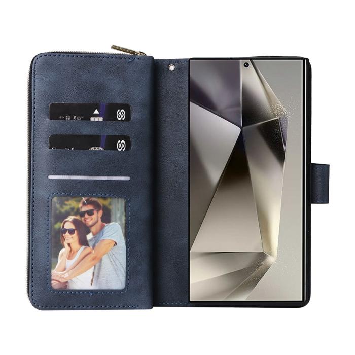 Bild 2, Samsung Galaxy S26 Ultra Fodral Multifuntionellt Läder Blå