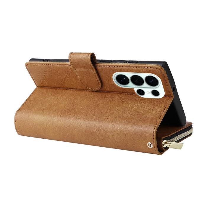 Bild 5, Samsung Galaxy S26 Ultra Fodral Multifuntionellt Läder Brun