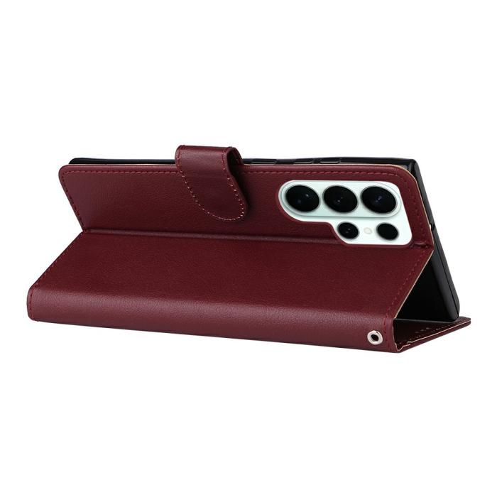 Bild 4, Samsung Galaxy S26 Ultra Fodral Läder Vinröd