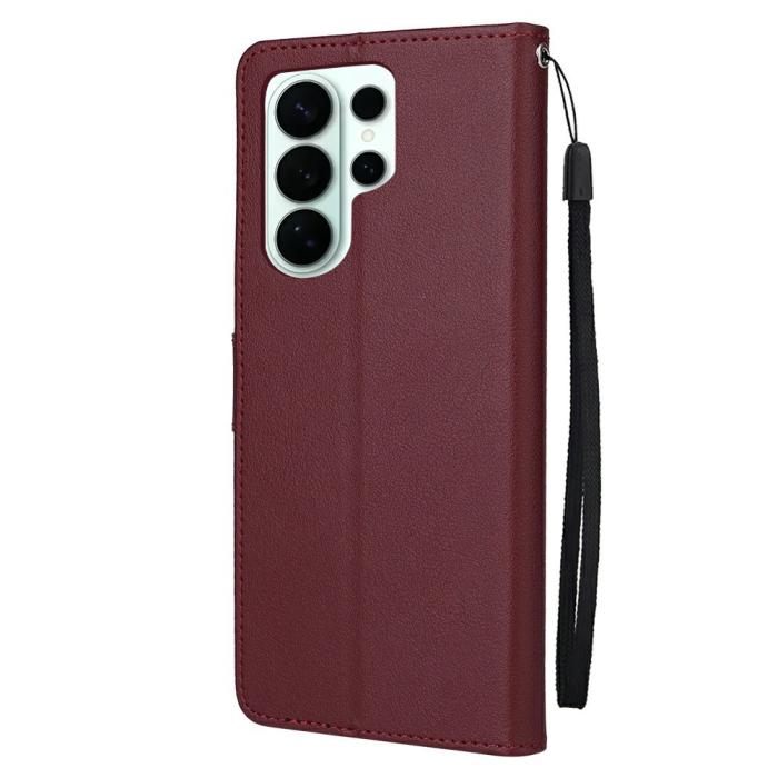 Bild 6, Samsung Galaxy S26 Ultra Fodral Läder Vinröd