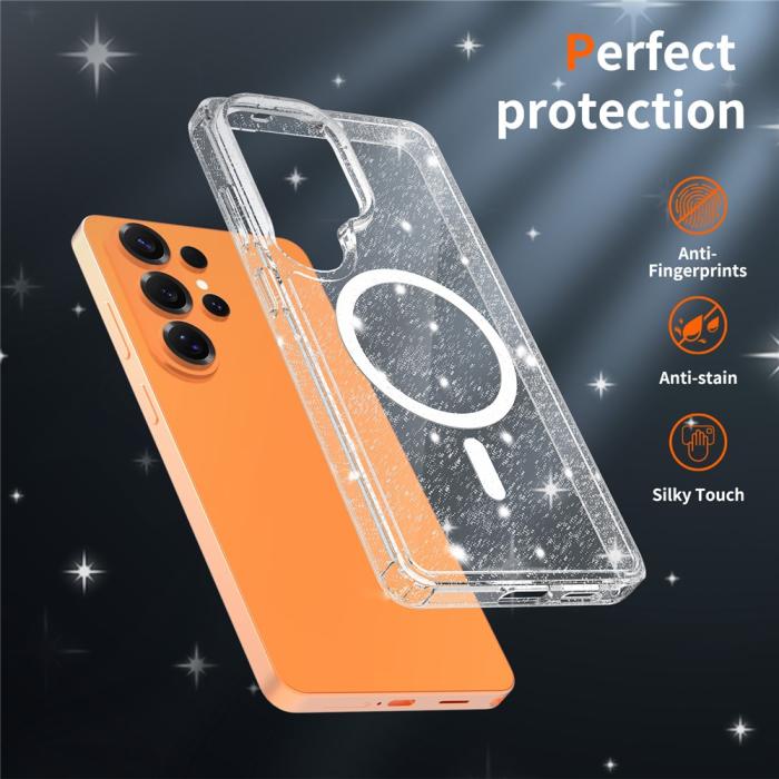 Bild 5, Samsung Galaxy S26 Ultra Skal MagSafe Glitter Transparent