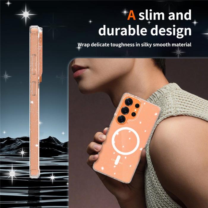 Bild 6, Samsung Galaxy S26 Ultra Skal MagSafe Glitter Transparent