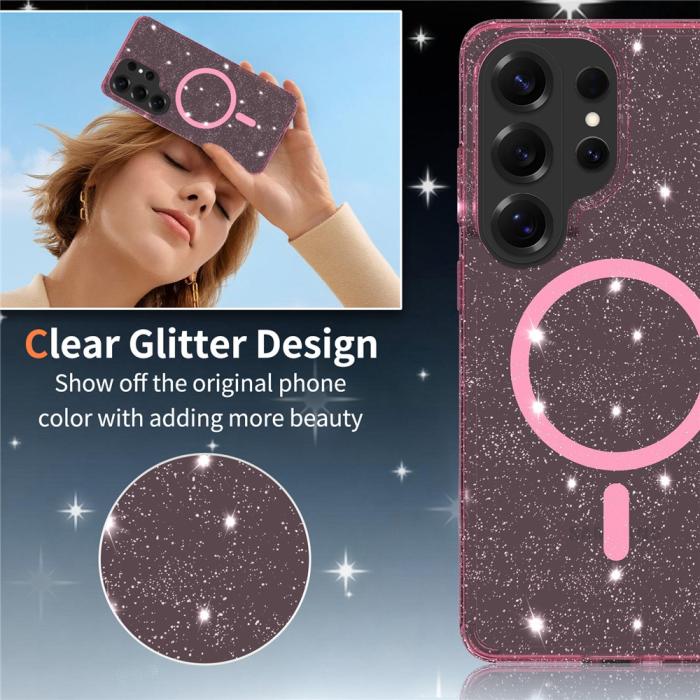 Bild 2, Samsung Galaxy S26 Ultra Skal MagSafe Glitter Rosa