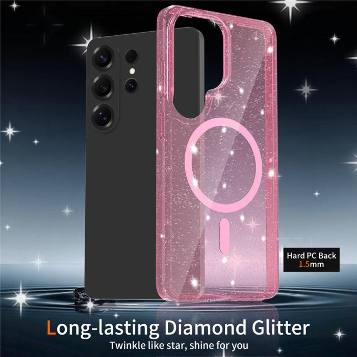 Bild 4, Samsung Galaxy S26 Ultra Skal MagSafe Glitter Rosa