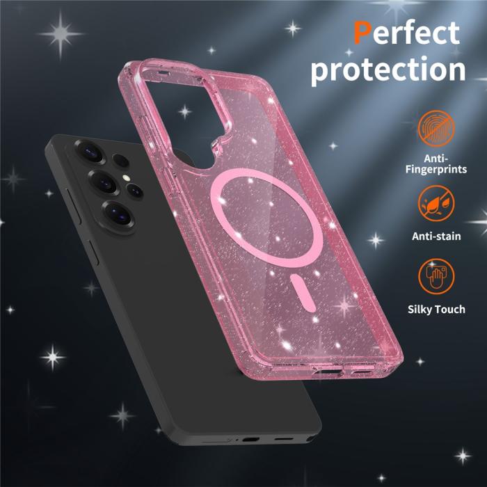 Bild 5, Samsung Galaxy S26 Ultra Skal MagSafe Glitter Rosa