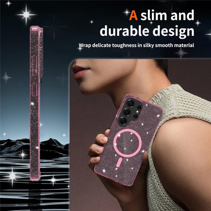 Bild 6, Samsung Galaxy S26 Ultra Skal MagSafe Glitter Rosa