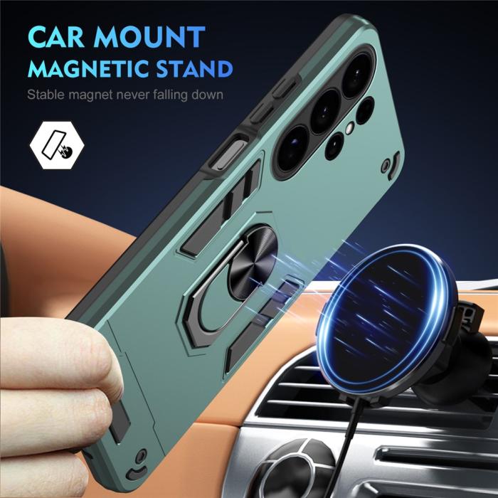 Bild 2, Samsung Galaxy S26 Ultra Skal Ring Hybrid Armor Grön