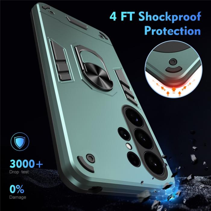 Bild 4, Samsung Galaxy S26 Ultra Skal Ring Hybrid Armor Grön