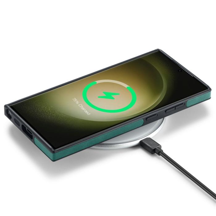 Bild 3, DG.MING Samsung Galaxy S26 Ultra Skal Läderbelagt Grön