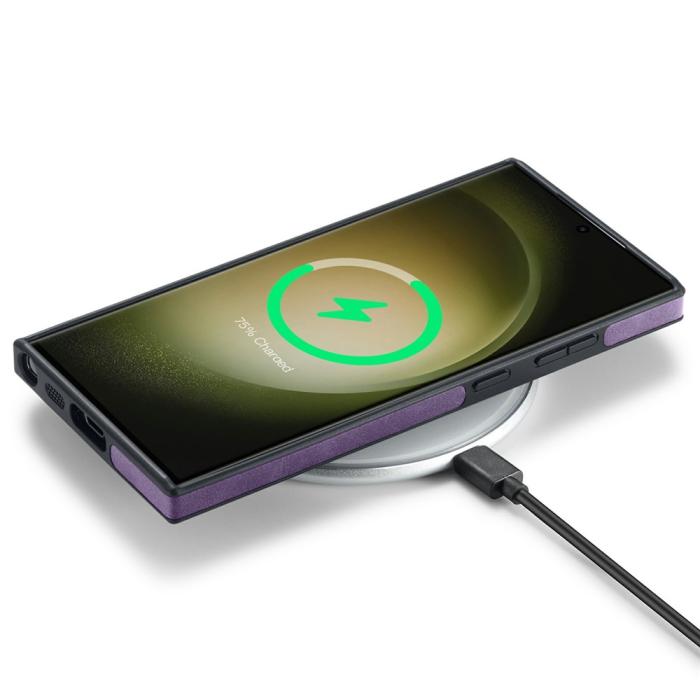 Bild 3, DG.MING Samsung Galaxy S26 Ultra Skal Läderbelagt Lila