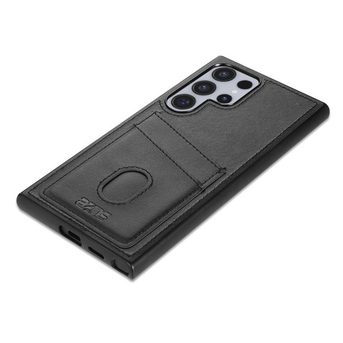 Bild 3, AZNS Samsung Galaxy S26 Ultra Skal Med Kortfack Läder Svart