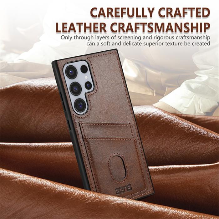 Bild 5, AZNS Samsung Galaxy S26 Ultra Skal Med Kortfack Läder Roséguld