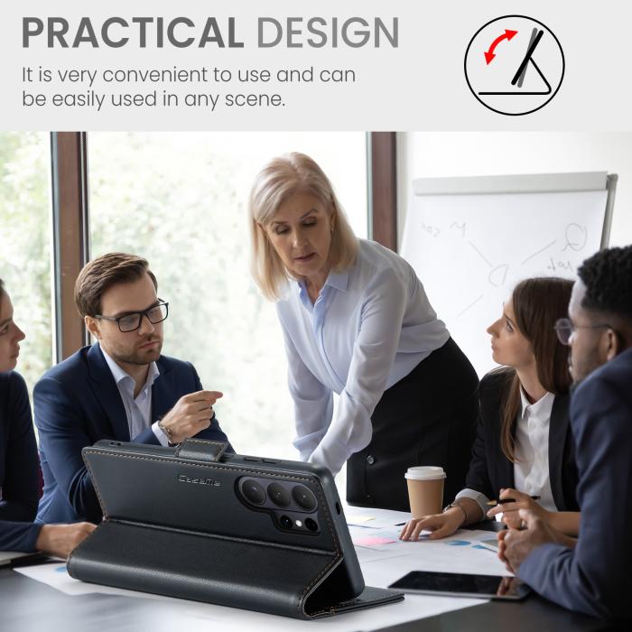 Bild 3, CASEME Samsung Galaxy S26 Ultra Fodral RFID Läder Svart